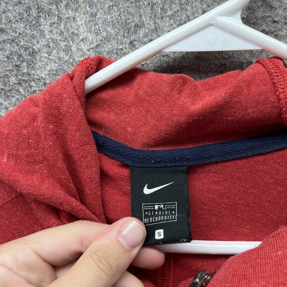 Boston Red Sox Hoodie Women Small Red Full Zip MLB Baseball Nike Sweatshirt - Picture 4 of 10